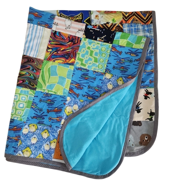 HANDMADE Patchwork Baby Crib Quilt Blanket - Approx. 34 x 38 inches - Picture 1 of 10